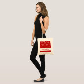 Laat het Canvas tas sneeuwen, rood (Voorkant (model))