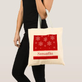 Laat het Canvas tas sneeuwen, rood (Voorkant (product))