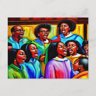 Laat het Christelijke Briefkaart van het Koor Zing