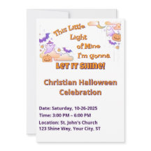 Laat het Christelijke Halloween-uitnodiging schijn