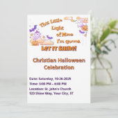 Laat het Christelijke Halloween-uitnodiging schijn Kaart (Staand voorkant)