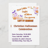 Laat het Christelijke Halloween-uitnodiging schijn Kaart (Voorkant / Achterkant)