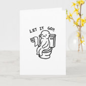 Laat het Citaat Wenskaart gaan Kaart (Gele Bloem)