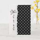 Laat het citaat zijn op witte polka dot flower kaart (Gele Bloem)