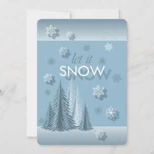 Laat het de Blauwe sneeuwen Kaart van de Vakantie