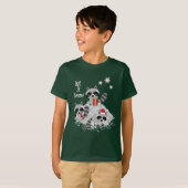 LAAT HET DE CHRISTMAS RACCOONS KINDER GEVEN T-SHIRT (Voorkant volledig)