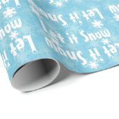 Laat het de Grafiek van het Sneeuwvlokken Sneeuwvl Cadeaupapier (Rol Hoek)