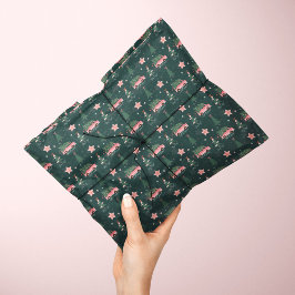 Laat het de groene  Retro Van van de Kerst Sneeuwe Tissuepapier