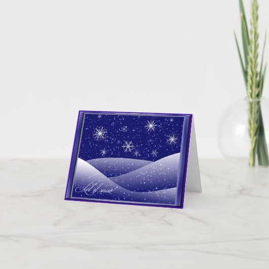 Laat het de Kaart van de kerstnoot van de sneeuw (Voorkant)