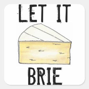 Laat het de kaaswand in de Franse keuken opsommen Vierkante Sticker