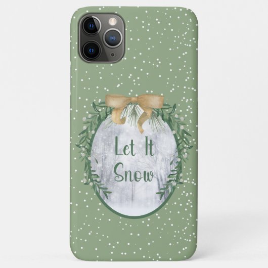 Laat het de kerstkrans besneeuwen Case-Mate iPhone case (Achterkant)