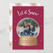 Laat het de Rode sneeuwen Kaart van de Foto van (Voorkant / Achterkant)