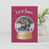 Laat het de Rode sneeuwen Kaart van de Foto van (Staand voorkant)