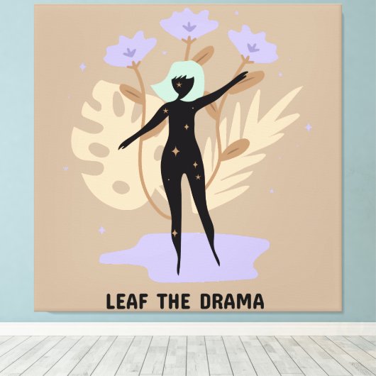 Laat het drama los canvas afdruk (Insitu (Houten vloer))