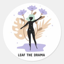 Laat het drama los ronde sticker
