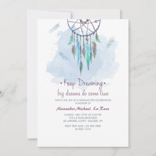 Laat het dromen Afstuderen uitnodigen Kaart (Voorkant)