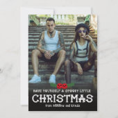 Laat het een enge kleine Kerstmis zijn foto Feestdagenkaart (Voorkant)