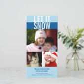 Laat het een gedurfde marineblauwe kerstgroet snee feestdagenkaart (Staand voorkant)