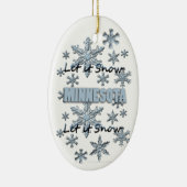 Laat het een kerstversiering van Minnesota sneeuwe Keramisch Ornament (Rechts)
