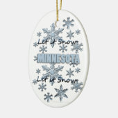 Laat het een kerstversiering van Minnesota sneeuwe Keramisch Ornament (Links)