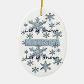 Laat het een kerstversiering van Minnesota sneeuwe Keramisch Ornament (Voorkant)