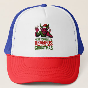 Laat het een Krampus Kerstmis zijn Krampus L Trucker Pet