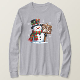 Laat het een lange hoes met T-shirt sneeuwen