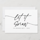 Laat het een minimalistisch eenvoudig script zijn feestdagenkaart (Voorkant)