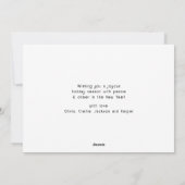 Laat het een minimalistisch eenvoudig script zijn feestdagenkaart (Achterkant)