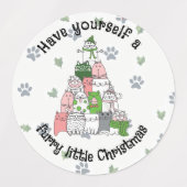 Laat het een pluizig Kerstmis zijn Labels (Design 1)