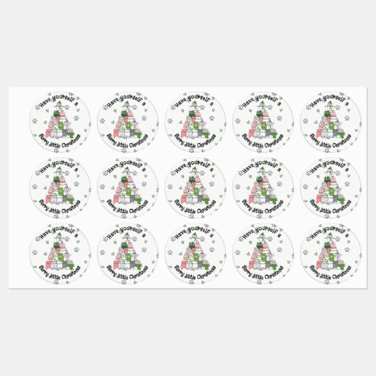 Laat het een pluizig Kerstmis zijn Labels (Vel)