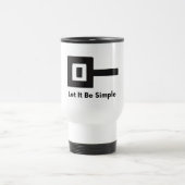 Laat het eenvoudig Logo op reis / pendelaar Mok (Center)