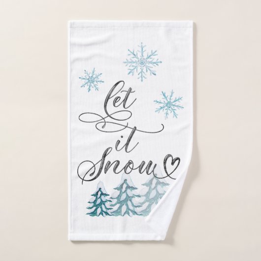 Laat het elegante kerstkunst met waterverf sneeuwe handdoek (Handdoek)