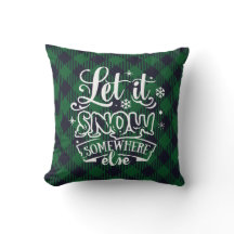 Laat het ergens anders sneeuwen Groene geruite mon