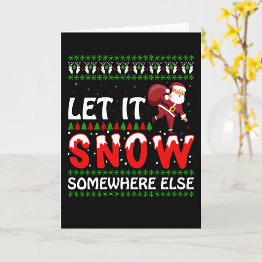 Laat het ergens anders sneeuwen kaart (Gele Bloem)