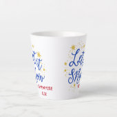 Laat het ergens anders sneeuwen latte mok (Voorkant)