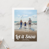 Laat het ergens anders sneeuwen met een fotokaart kaart (Voorkant / Achterkant in situ)