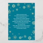 Laat het ergens anders sneeuwen Reis Foto Echt Gou Folie Feestdagenkaart (Achterkant)