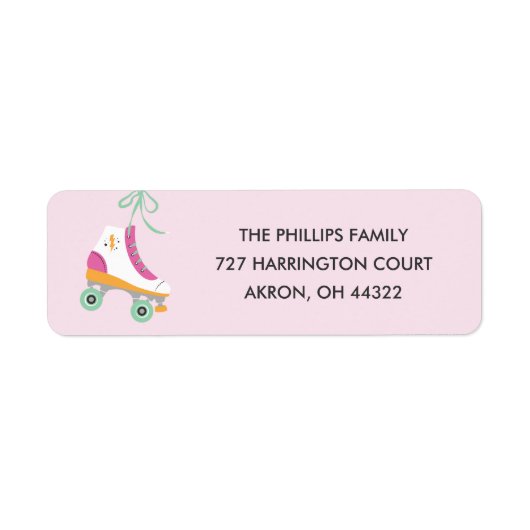 Laat het Etiket van het Adres van de Roll - Magent (Voorkant)