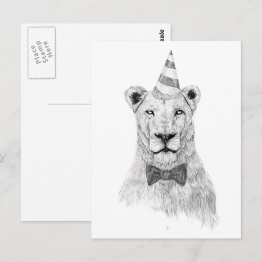 Laat het feest beginnen briefkaart (Voorkant / Achterkant)