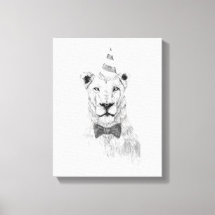 Laat het feest beginnen canvas afdruk