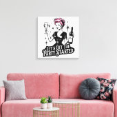 Laat het feest beginnen canvas afdruk (Insitu (Woonkamer))