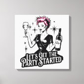 Laat het feest beginnen canvas afdruk (Voorkant)