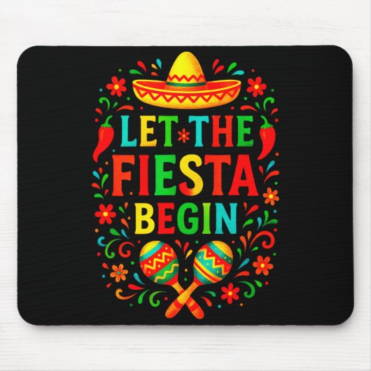 Laat het feest beginnen - cinco de mayo feestplezi muismat (Voorkant)