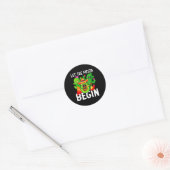 Laat het feest beginnen grappig cinco de mayo mexi ronde sticker (Envelop)