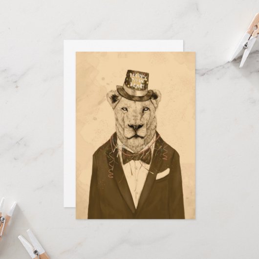 Laat het feest beginnen kaart (Voorkant / Achterkant in situ)