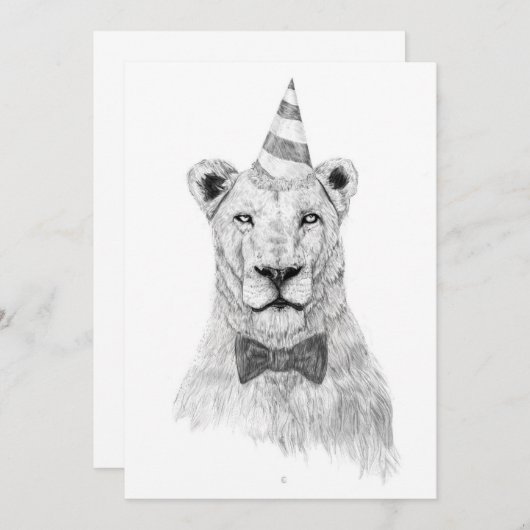 Laat het feest beginnen kaart (Voorkant / Achterkant)