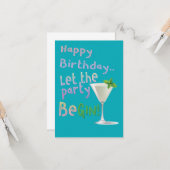 laat het feest beginnen met gin! kaart (Voorkant / Achterkant in situ)