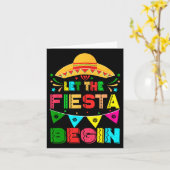 Laat het feest beginnen met grappige Cinco de Mayo Kaart (Gele Bloem)
