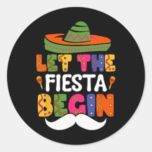Laat het feest beginnen met grappige Cinco de Mayo Ronde Sticker